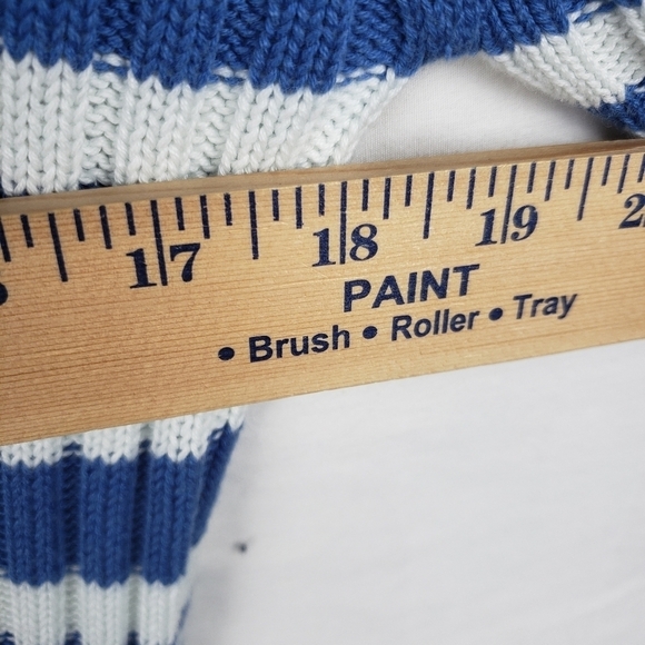 Faded Glory Blue and White Striped Sweater Sz XL - Picture 8 of 8